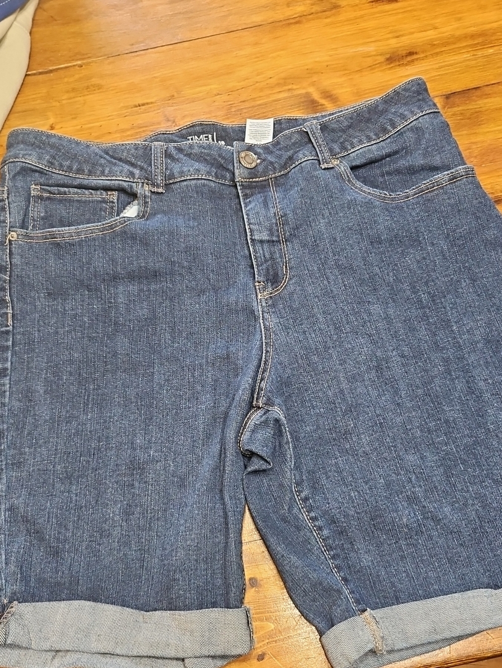 Time and Tru Dark Blue Boyfriend Jeans Shorts